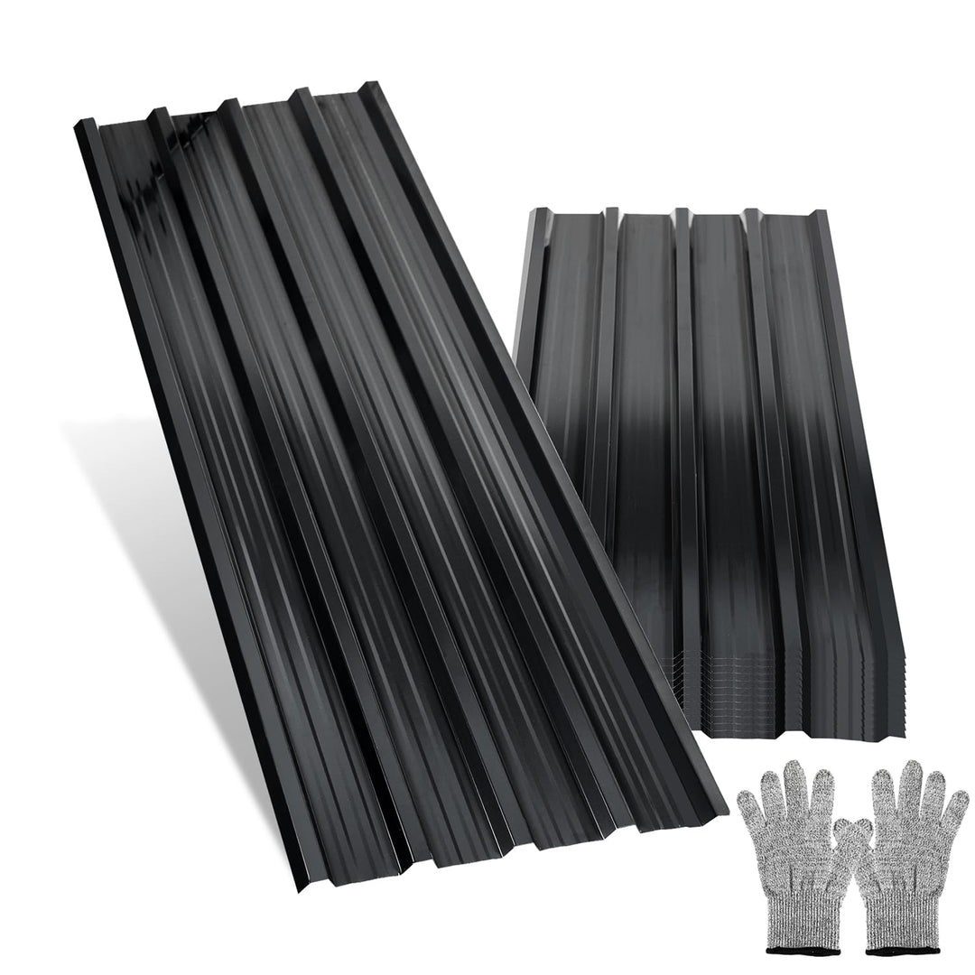 Trapezblech 12 Stück Profilblech 129x46cm, 7m² Dachblech wellblechplatten, Verzinkt 0,25 mm Rostresi