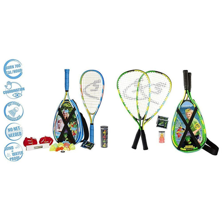Speedminton® S700 Set – Original Speed Badminton/Crossminton Allround Set inkl. 5 Speeder®, Spielfel