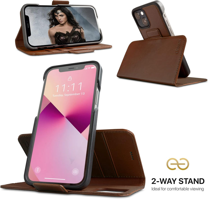 Dreem Fibonacci iPhone 13 Mini Brieftaschen-Etui / 2-in-1 stossfestes Etui und abnehmbares Folio aus