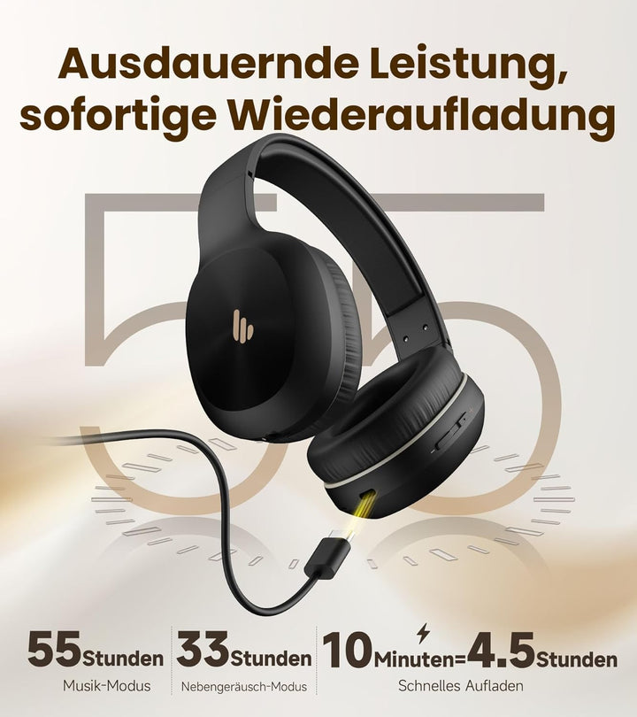 Edifier K750W Drahtloser Over-Ear-Kopfhörer mit abnehmbarem Bügelmikrofon, AI-Anrufgeräuschunterdrüc