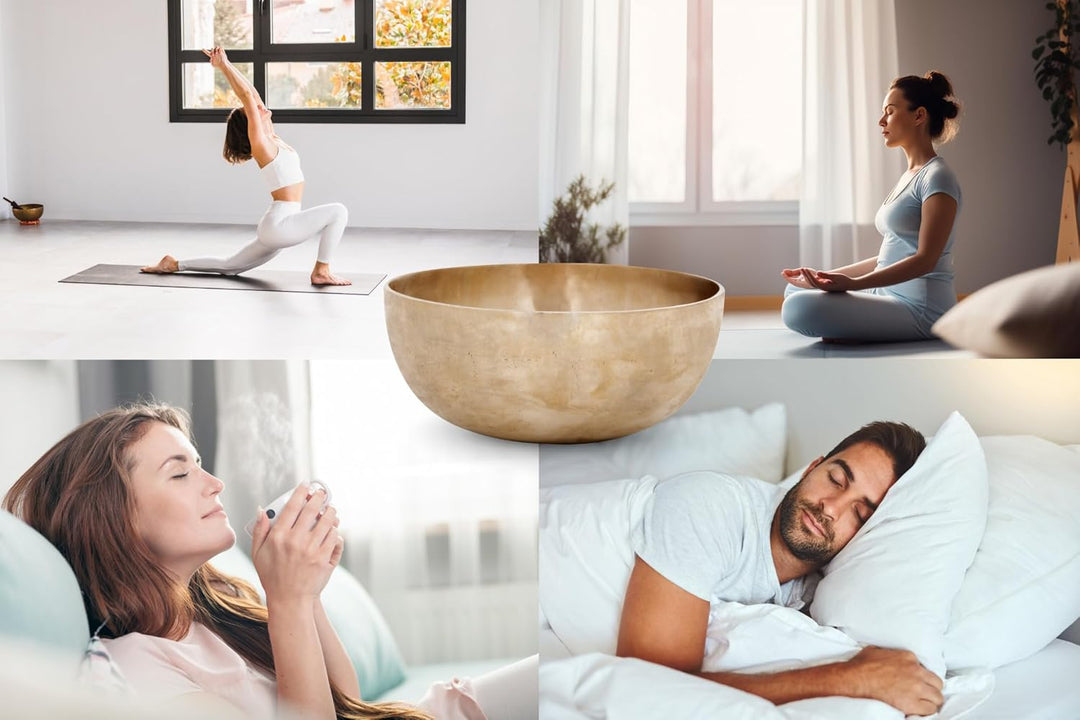 XDrum Therapeutische Klangschale Ton E - auf Ton E gestimmt - für Nabel-Chakra (Manipura) - Durchmes