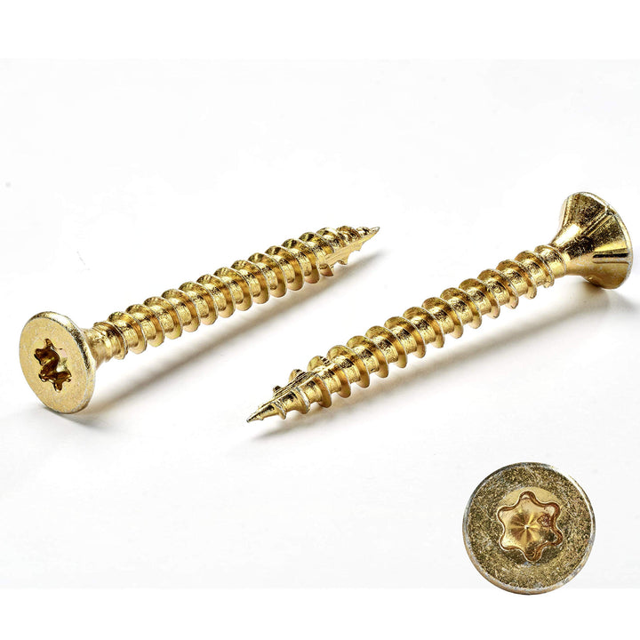 INNONEXXT® Premium Spanplattenschrauben | 3,0 x 30 mm | Fräsrippen | Cut-Spitze | Terrassenschrauben