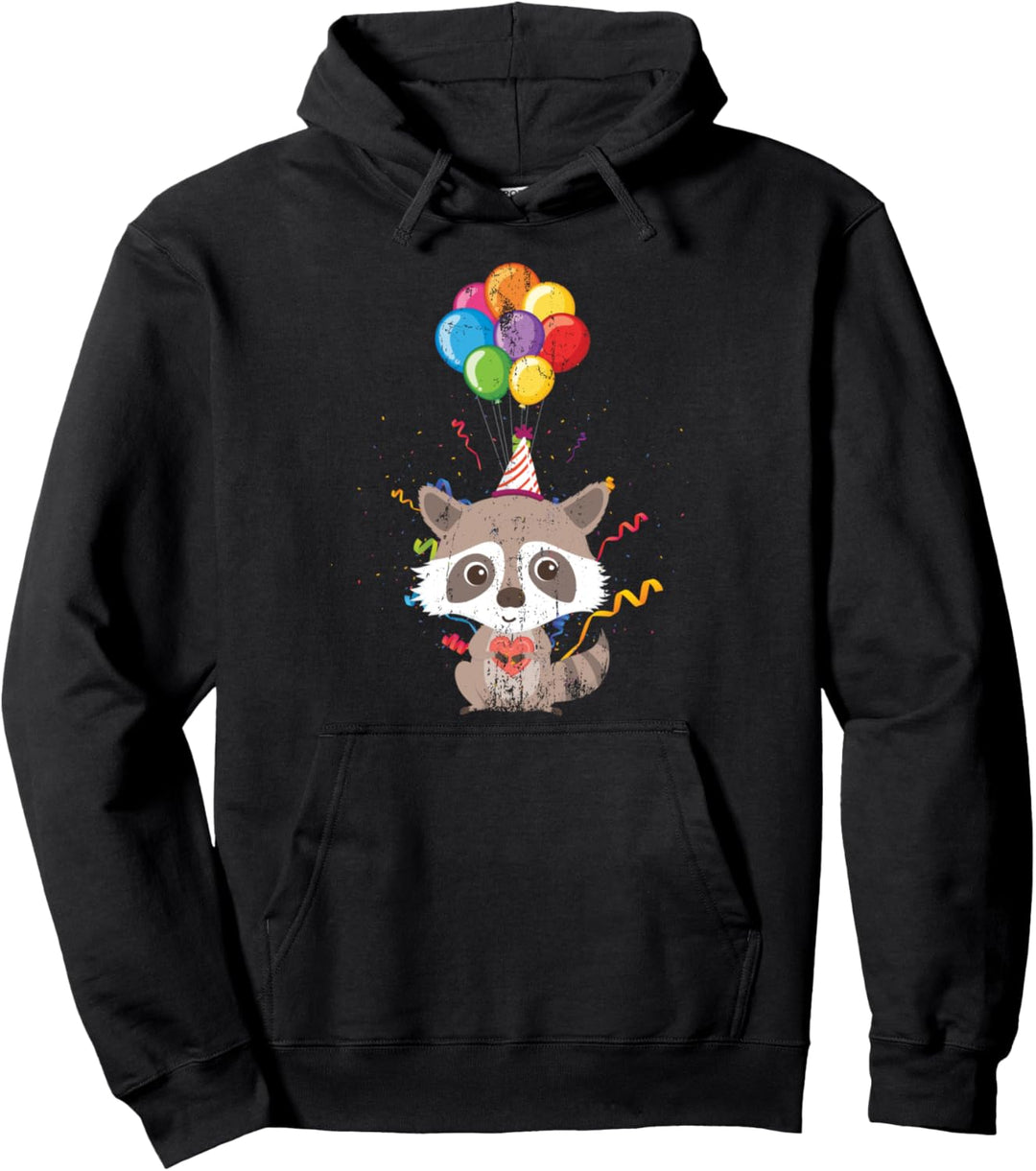 Tier Party Trash Panda Kinder Geburtstag Waschbär Pullover Hoodie