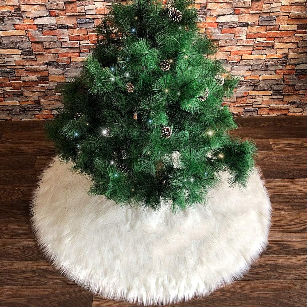 90cm Weihnachtsbaum Röcke Weihnachtsbaum Rock Rund Weihnachtsbaumdecke Fell Christbaumständer Teppic