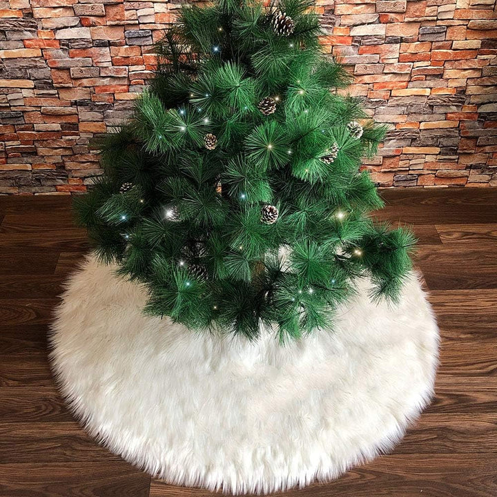 90cm Weihnachtsbaum Röcke Weihnachtsbaum Rock Rund Weihnachtsbaumdecke Fell Christbaumständer Teppic