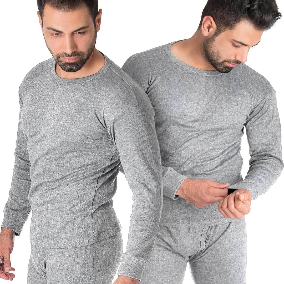 Black Snake® Thermounterhemd Thermounterwäsche Sport Unterhemden Herren 2 Stück Langarm L Grau, L Gr