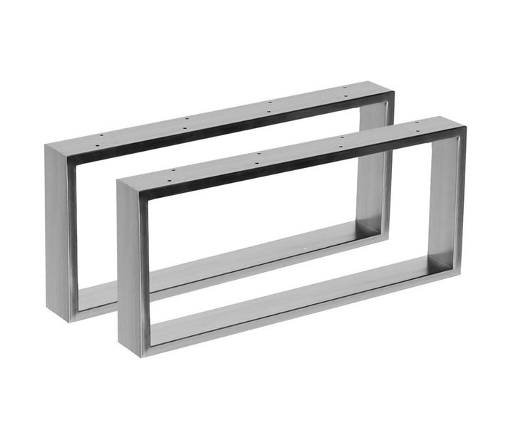 Kufentischgestell Edelstahl gebürstet 1 Paar 70x41cm Modell „Köln“ Tischuntergestell Tischkufe Tisch