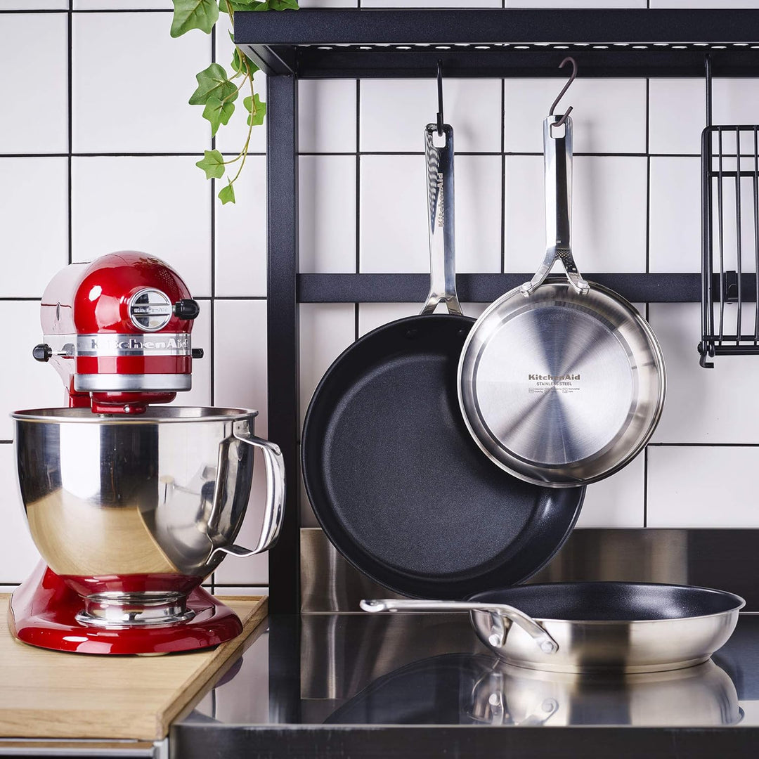 KitchenAid Stainless Steel 20cm, 24cm & 28cm Bratpfannen-Set, PFAS-Freie Gesunde Keramische Antihaft