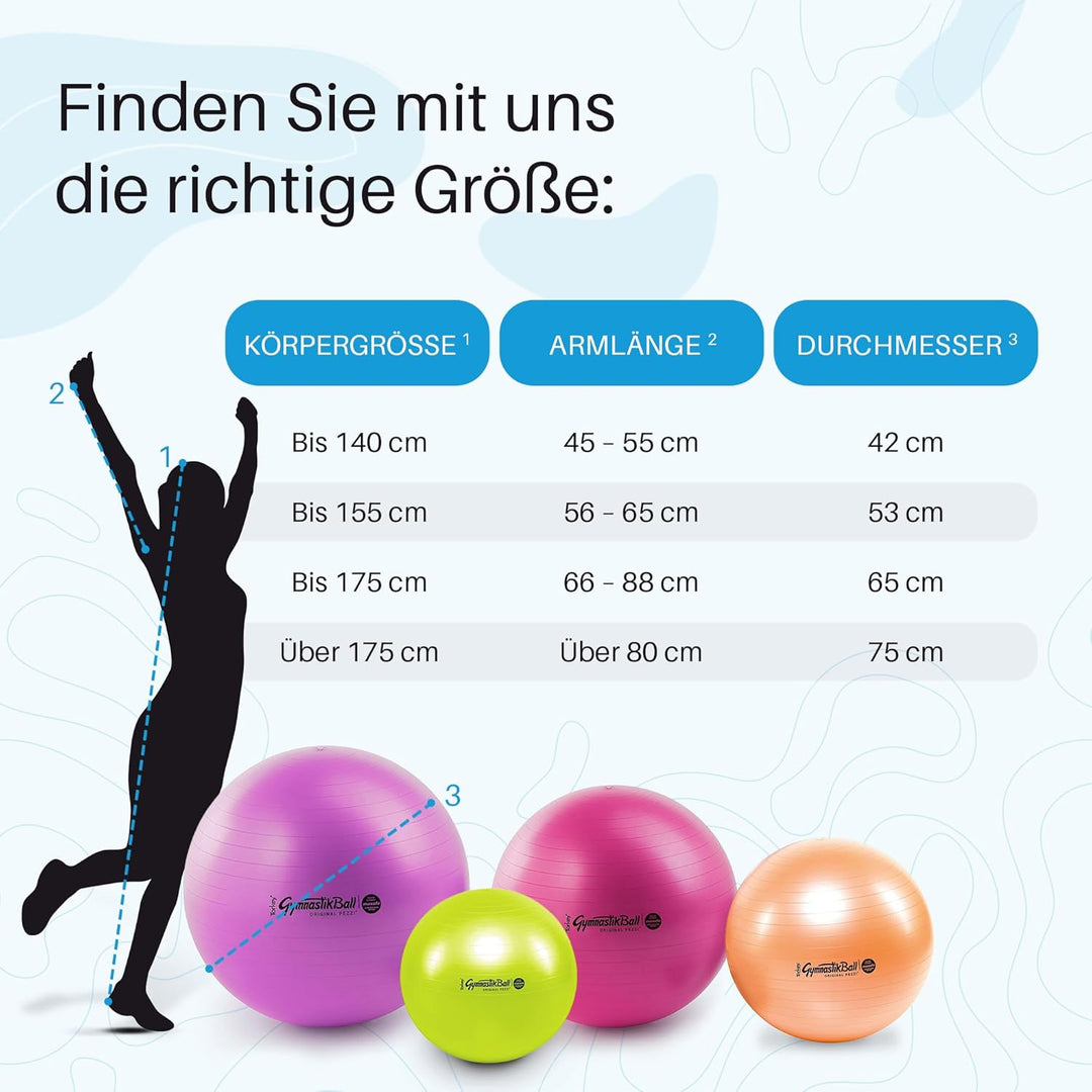 PEZZI Original Pezziball MAXAFE 42 cm m. Pumpe rot Gymnastikball