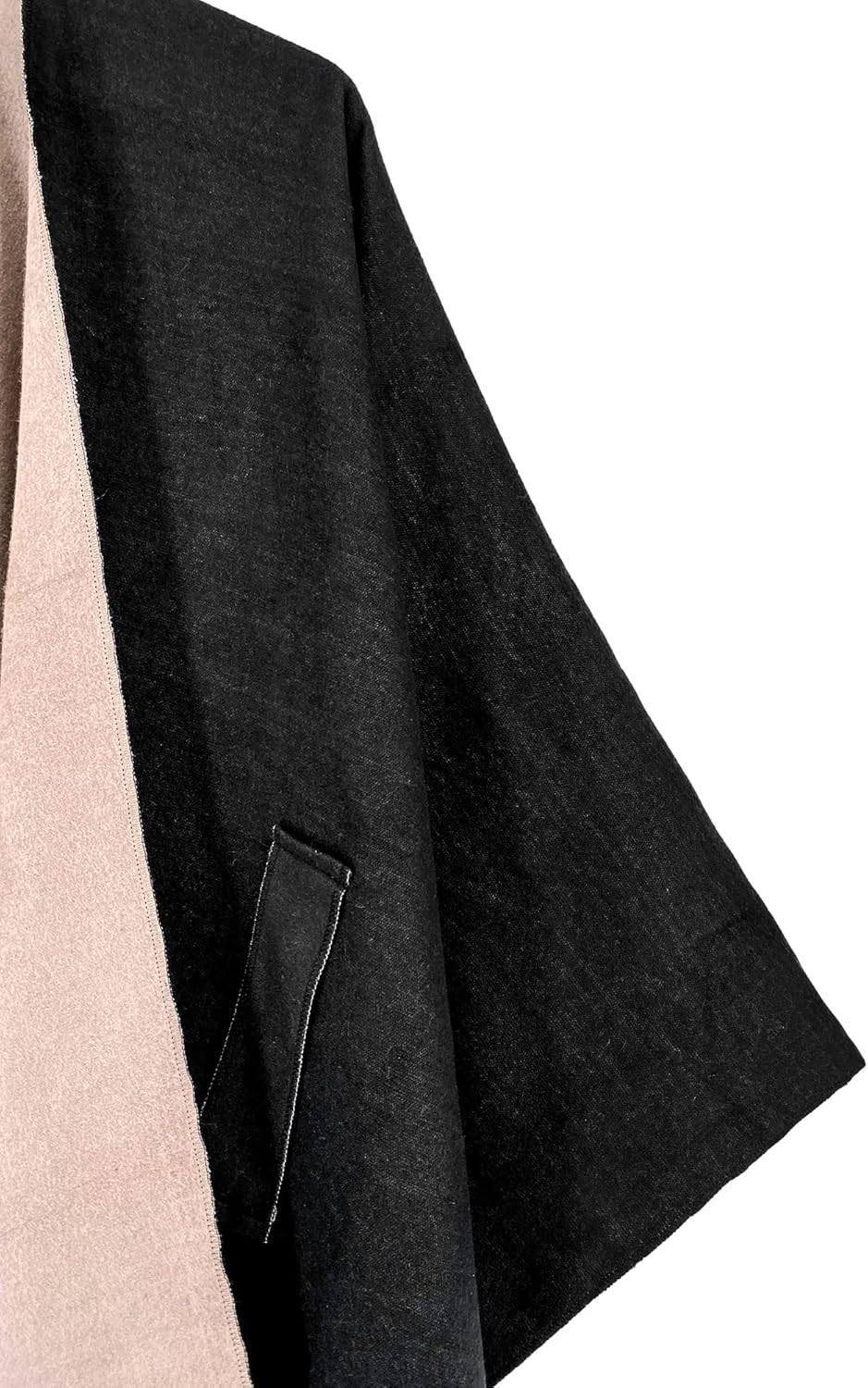 breezy lane Damen Poncho Schal Strick Cape Reversible Wraps Elegant Übergrosse Ruana Cardigan Gesche