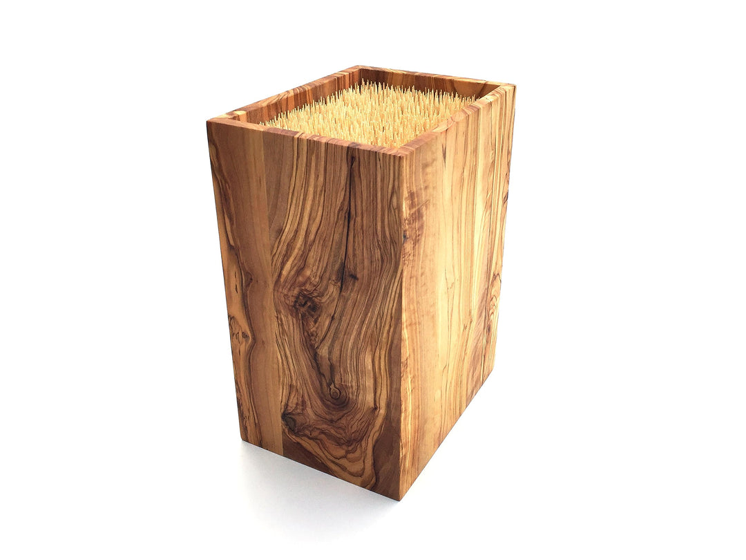 Messerblock squaremood Holzmesserständer Messerhalter handgemacht aus Olivenholz