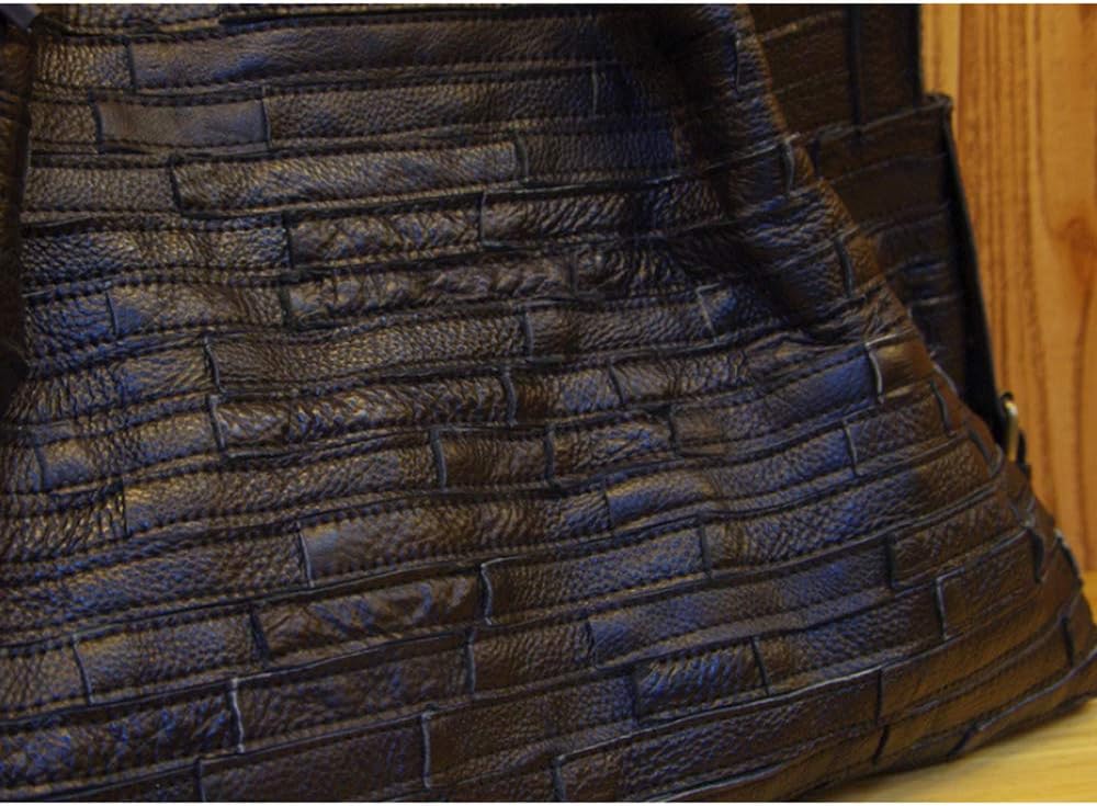 Segater® Damen Multicolor Einkaufstasche Echtes Leder Handtasche Bunte Patchwork Grosse Umhängetasch