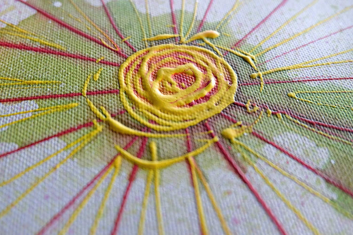 Monica Mirafiori I 100% HANDGEMALT I Gemälde Abstract Flowers 90x60cm | Gemälde Handgemalt | Acrylge