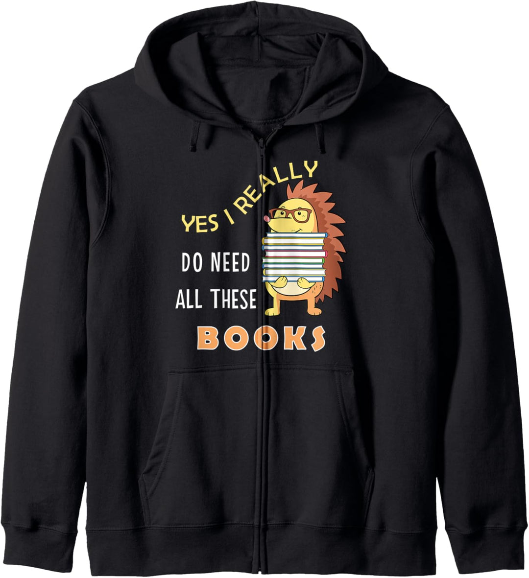 Hedgehog Book Lovers Funny Reading Books Library Literacy Kapuzenjacke