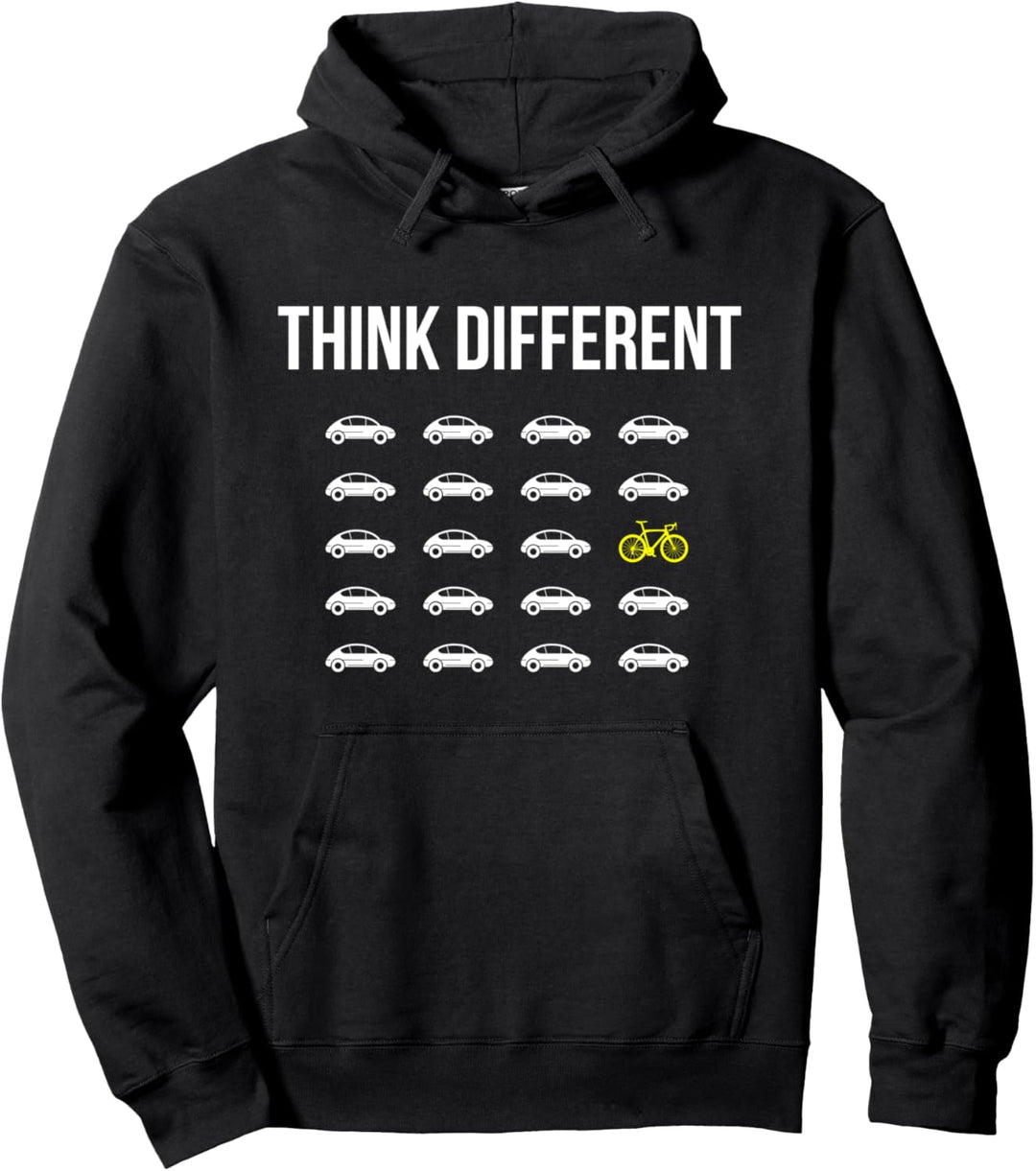 Think Different Auto Downhill Spruch Radfahrerin Pullover Hoodie