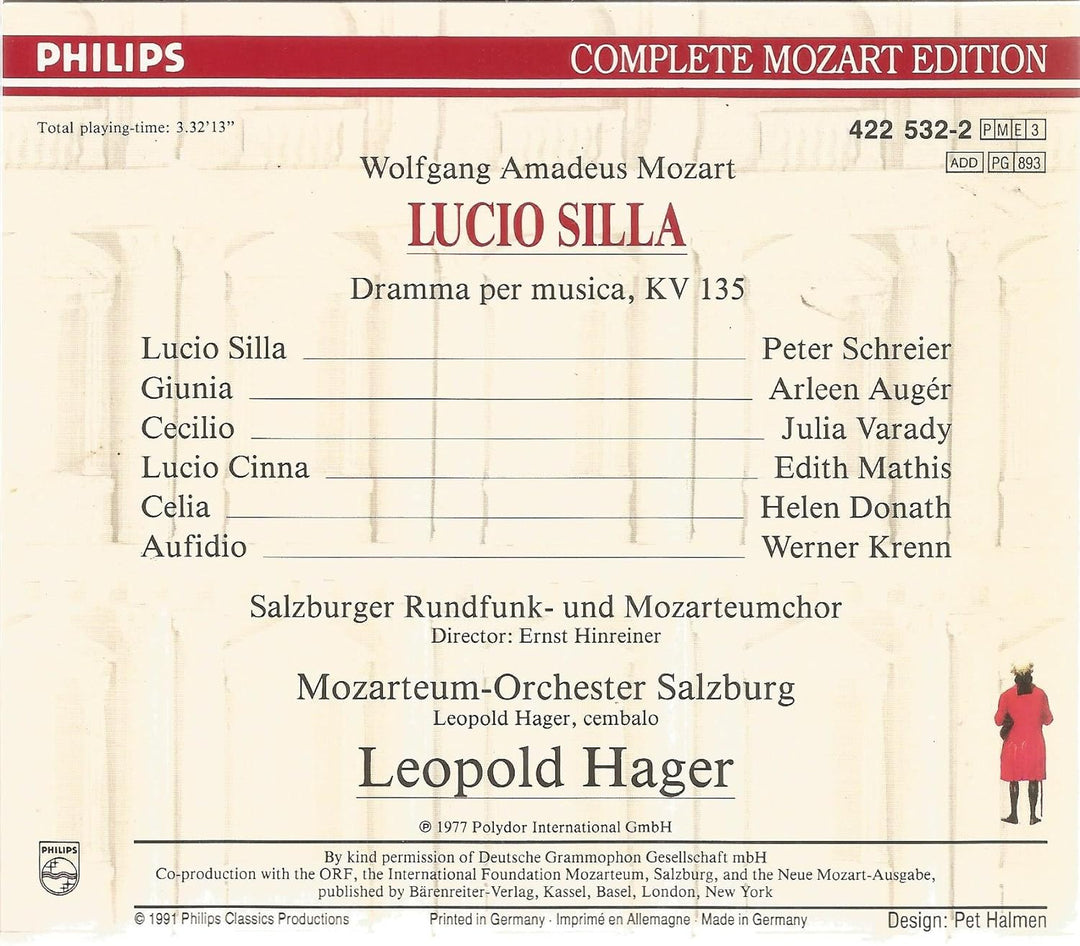 Die vollständige Mozart-Edition Vol. 32 (Lucio Silla), Audio-CD