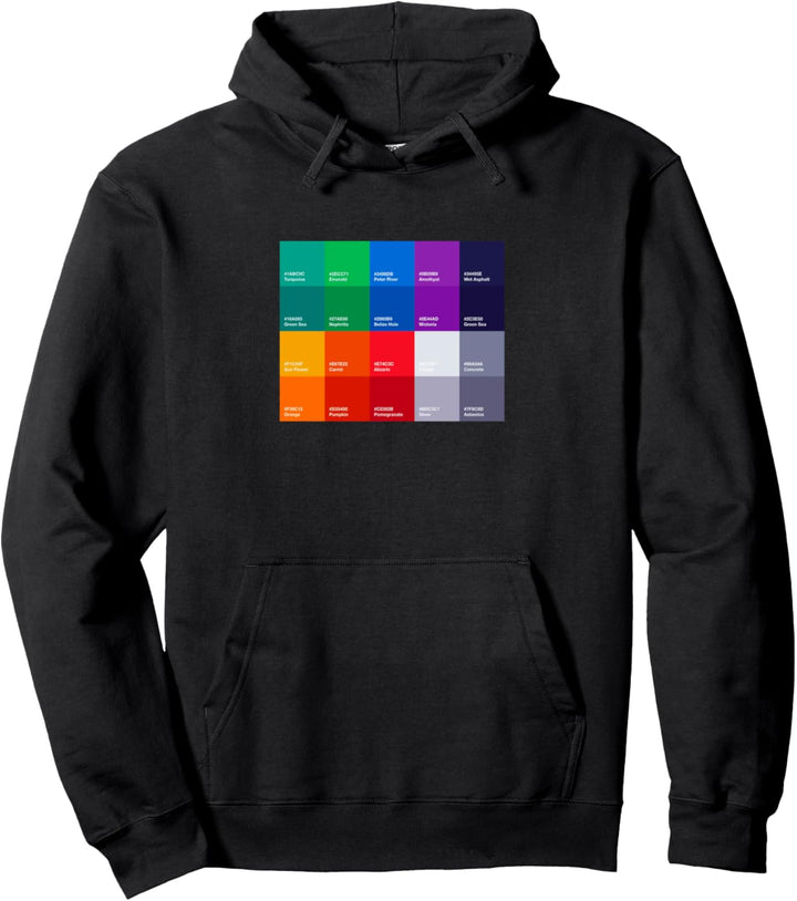 Flat UI Palette Grafik Design Pullover Hoodie
