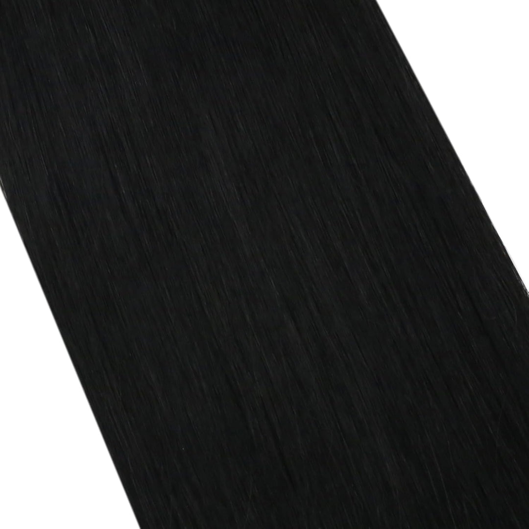 Moresoo Tape Extensions Echthaar Schwarz Invisible Tape in Extensions Echthaar 60cm Remy Haar Extens