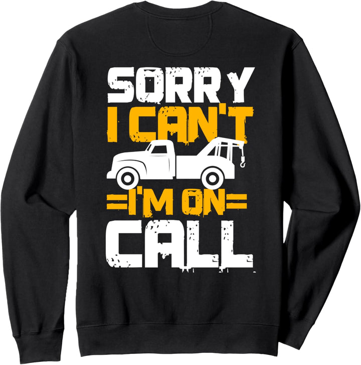 Abschleppwagenfahrer-Design auf der Rückseite der Kleidung Sweatshirt