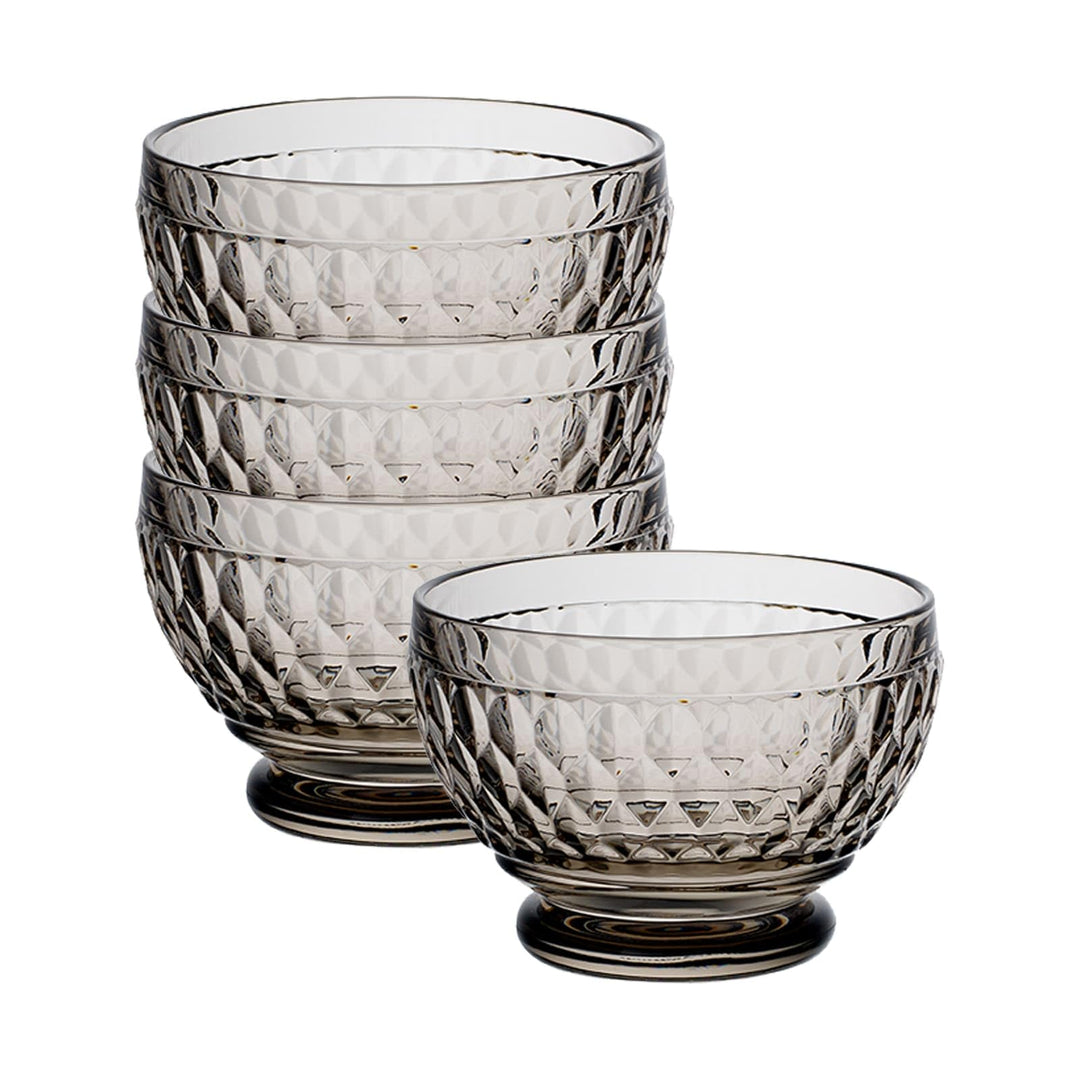 Villeroy & Boch Boston Coloured Schale Smoke 4 Stück Nr. 1173090765 und 4er Set EKM Living Edelstahl