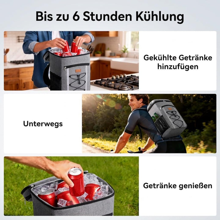 Lifewit Isolierter Thermo-Kühlrucksack 28L, Leichter Kühl-Rucksack mit Wasserdichtem Innenfutter, Tr