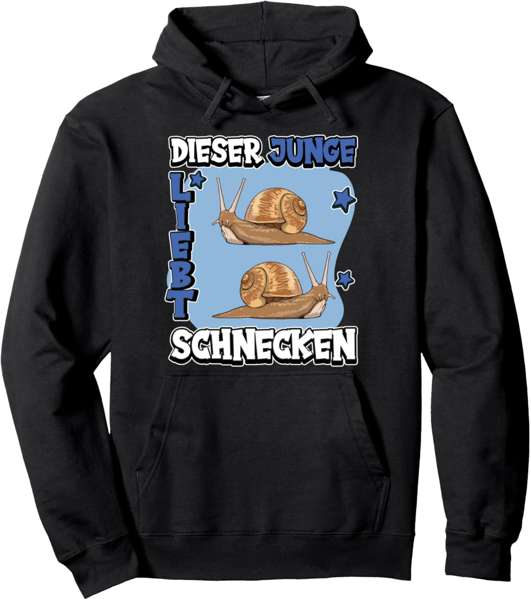 Kinder Schnecke Sachen Dieser Junge liebt Schnecken Pullover Hoodie