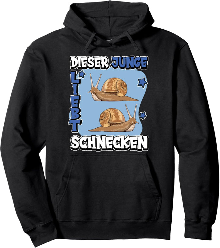 Kinder Schnecke Sachen Dieser Junge liebt Schnecken Pullover Hoodie