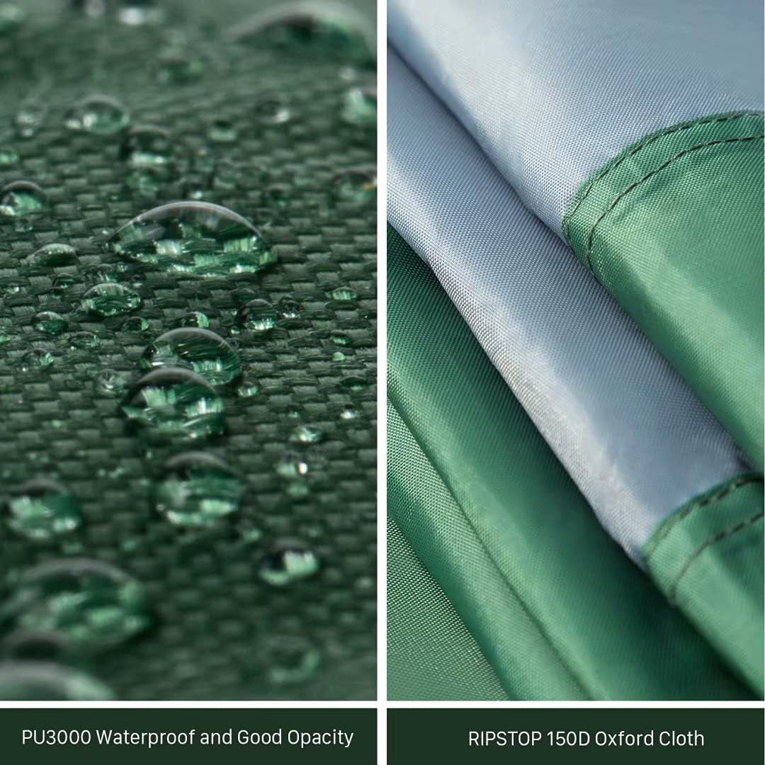 Forceatt Zeltplane, 3,7 * 4,3 m Tarp Ultraleicht mit 6 Umreifungspunkten, Anti-UV &amp; wasserdicht Tarp