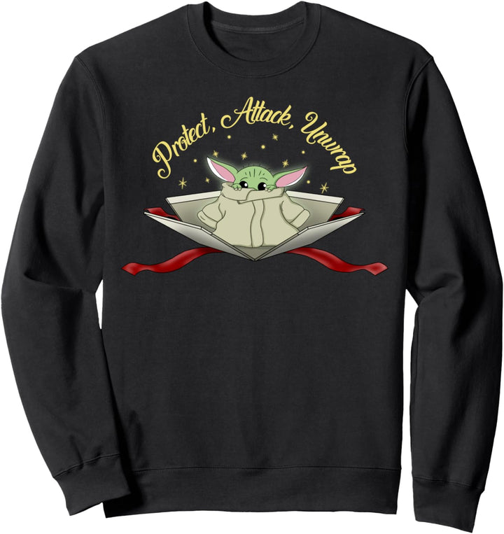 Star Wars The Mandalorian The Child Protect Attack Unwrap Sweatshirt