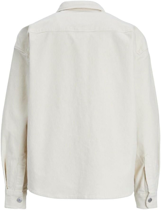 JACK & JONES Damen Jxgelly New RLX Cord Overshirt Sn Jacke L Bone White, L Bone White