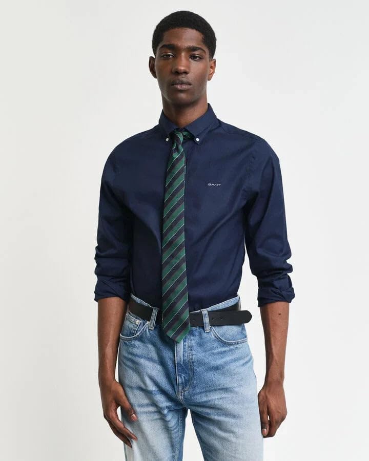 GANT Herren Slim Pinpoint Oxford Shirt Klassisches Hemd S Marine, S Marine