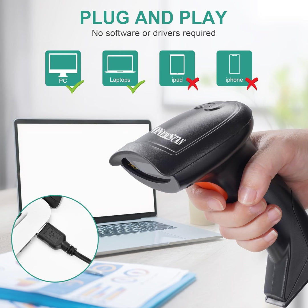 USB Barcode Scanner, 1D Laser Kabel Handheld Barcode Scanner für Mobile Zahlung, Convenience Store,