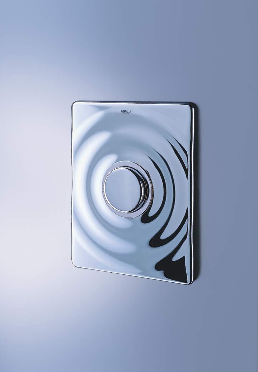 Grohe Abdeckplatte Surf 156 x 197 mm, mit Druckknopfbet, verchromt, 37069000 Verchromt Single, Verch