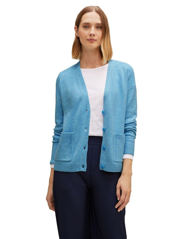 Street One Damen Strickjacke 38 Light Aquamarine Blue Mel., 38 Light Aquamarine Blue Mel.