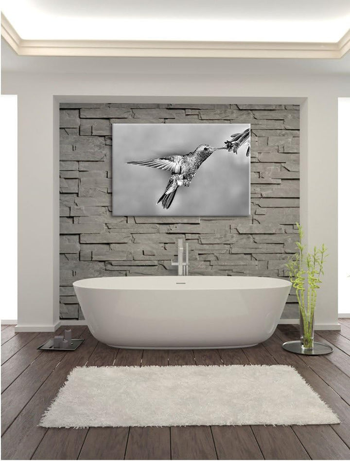 Pixxprint Bunter Kolibri als Leinwandbild/Grösse: 100x70 cm/Wandbild/Kunstdruck/fertig bespannt, 100