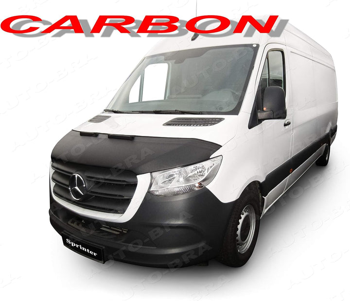 AB3-00488 Carbon Optik AUTO-BRA kompatibel mit MB Mercedes-Benz Sprinter Bj. ab 2018 Haubenbra Stein