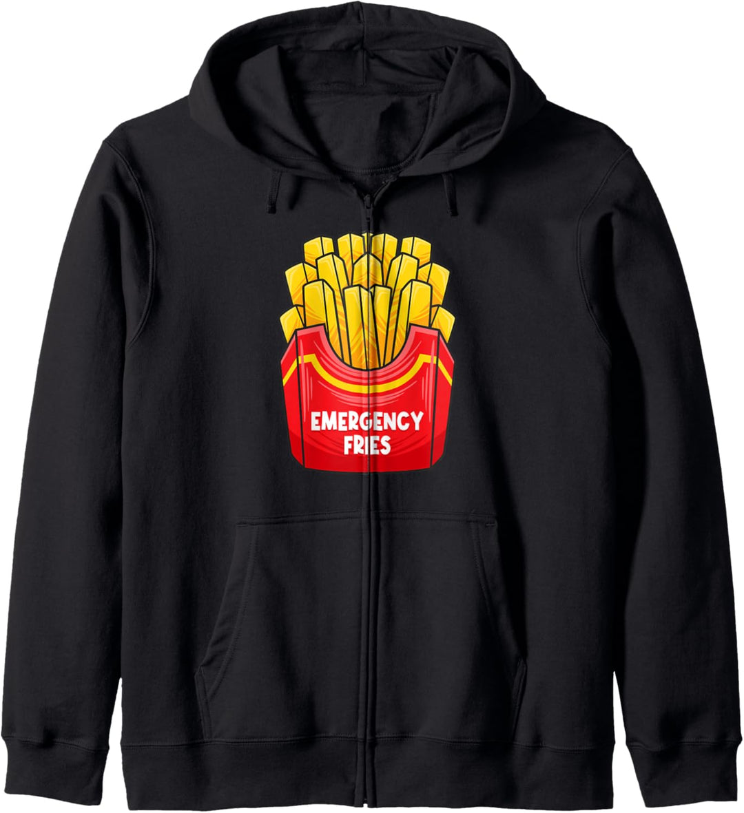 Lustige Notfall-Pommes essen Pommes frites wenn hungrig Kapuzenjacke