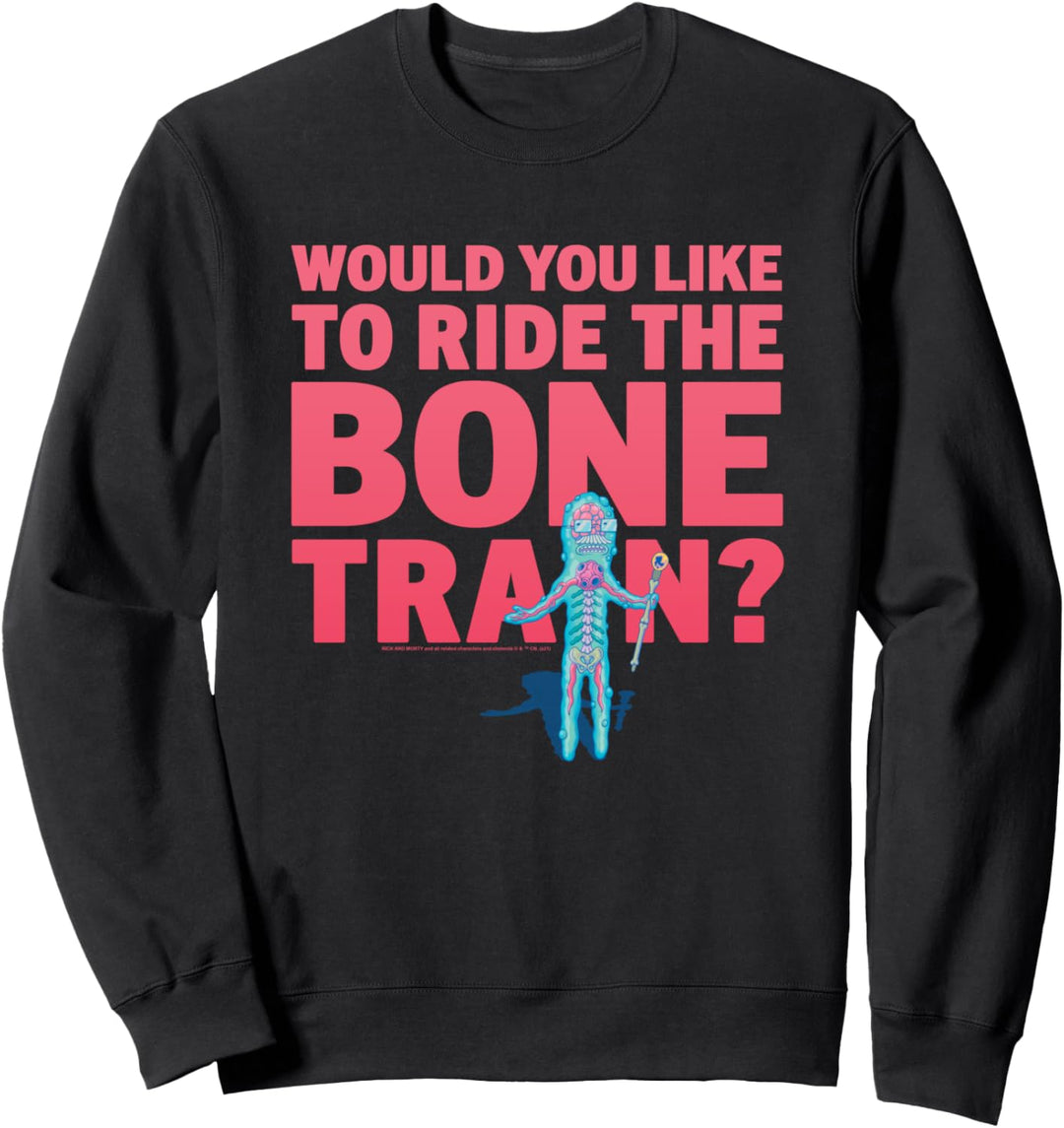 Rick and Morty Ride the Bone Train Sweatshirt