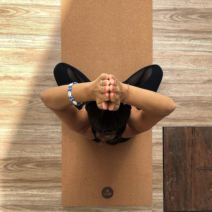 Secoroco Yogamatte Kork - getestet mit SEHR GUT - 2-5 mm Stärke - rutschfest, vegan &amp; nachhaltig - Y