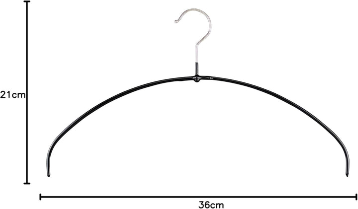 MAWA Kleiderbügel Light, Set mit 20 platzsparenden und rutschfesten Bügeln, ideal für T-Shirts, Tops