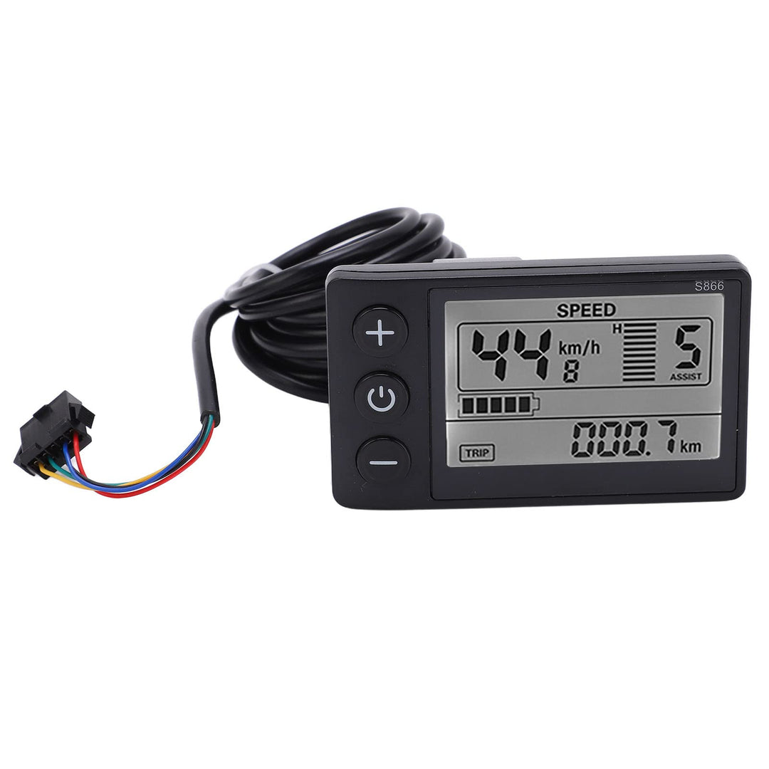 Fahrradcomputer, Elektrofahrrad Tachometer 24V 36V 48V Elektroroller Bedienfeld S866 LCD Display Met