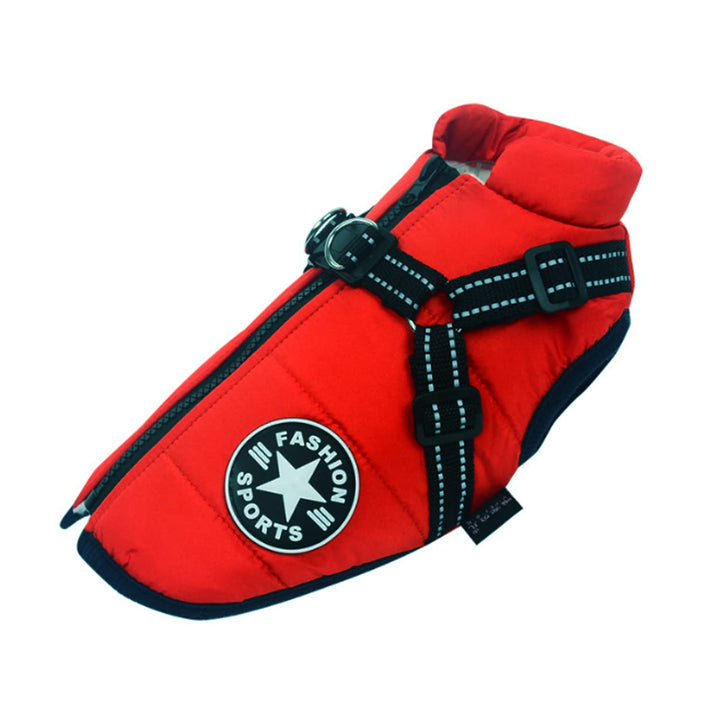 Ectkuee Hundejacke Winterweste Mit Geschirr, Wasserdichter Hundemantel für Kleine Hunde, Maschinen W