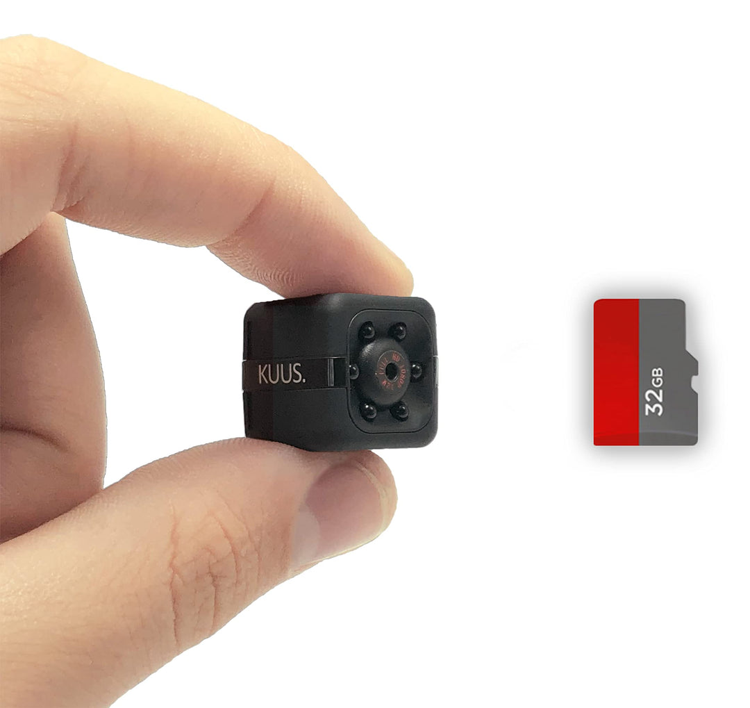 KUUS® - Mini Kamera | Überwachungskamera Für Innen Mit 32-GB-Speicherkarte | Micro Cam Full HD 1080P