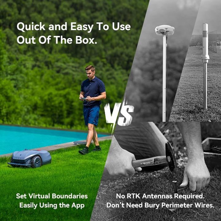 HOOKII Neomow X SE Mähroboter ohne Begrenzungskabel, bis 3000㎡, 3D LiDAR SLAM+Vision Fusion Kartieru