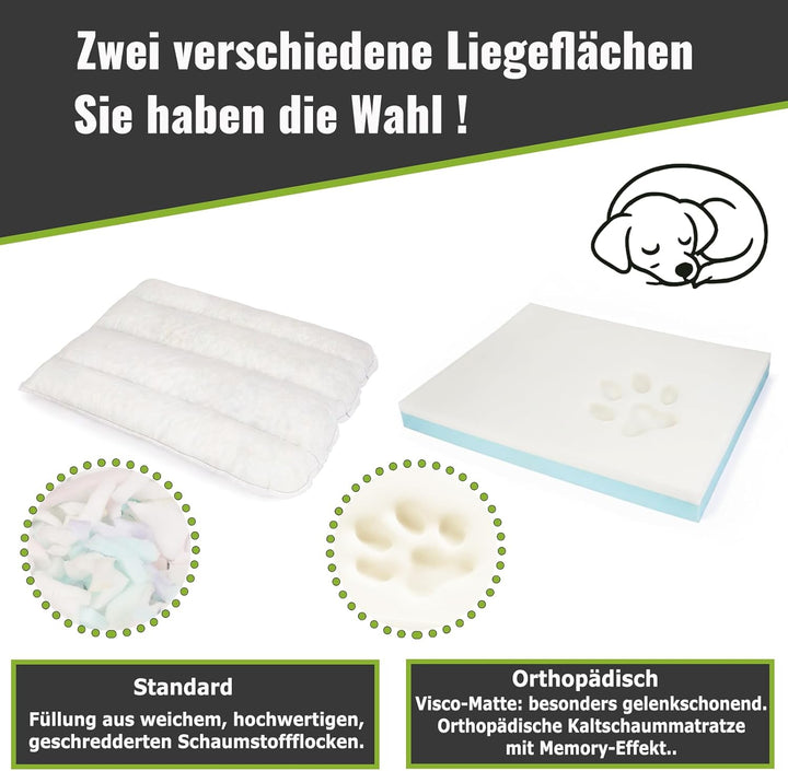 CopcoPet Hundebett kleine Hunde【waschbar & rutschfest】 Hundekorb S Kunstleder in Wildlederoptik, gel