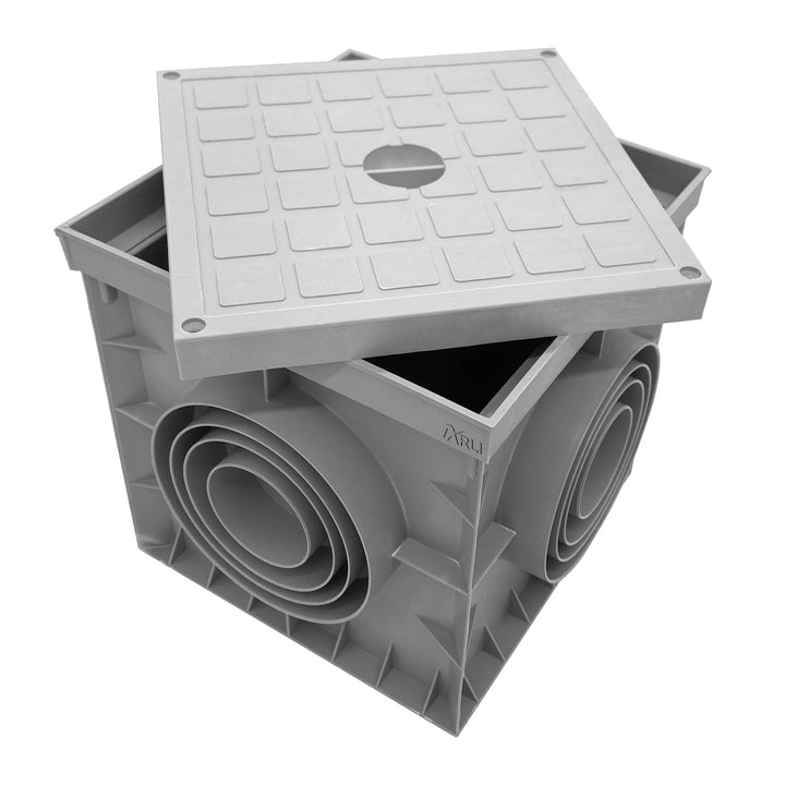 ARLI Revisionsschacht 400 x 400 x 400 mmKontrollschacht mit Deckel - Hochwertiger Wartungsschacht fü