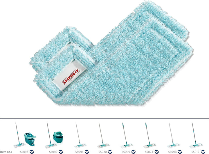 Leifheit 6er Set Wischbezug Profi XL super Soft für Sensible Böden, Bodenwischer mit Spezialfasern,