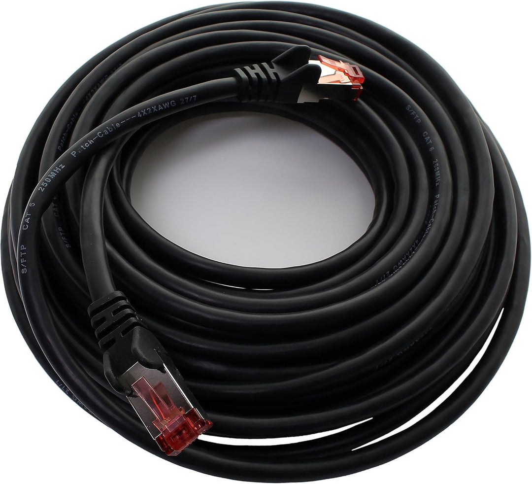 1aTTack.de - 1x 50m CAT6 Patchkabel S/FTP PIMF Schirmung CAT.6 RJ45 Netzwerkkabel Ethernetkabel DSL