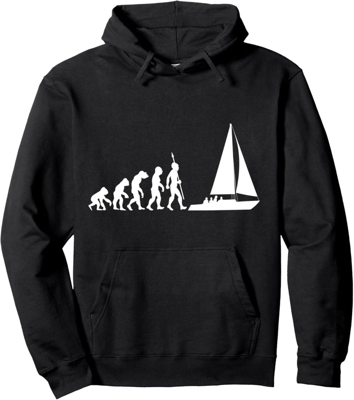 Fun Evolution Segeln Segelboot Segelschiff Segler Sport Pullover Hoodie