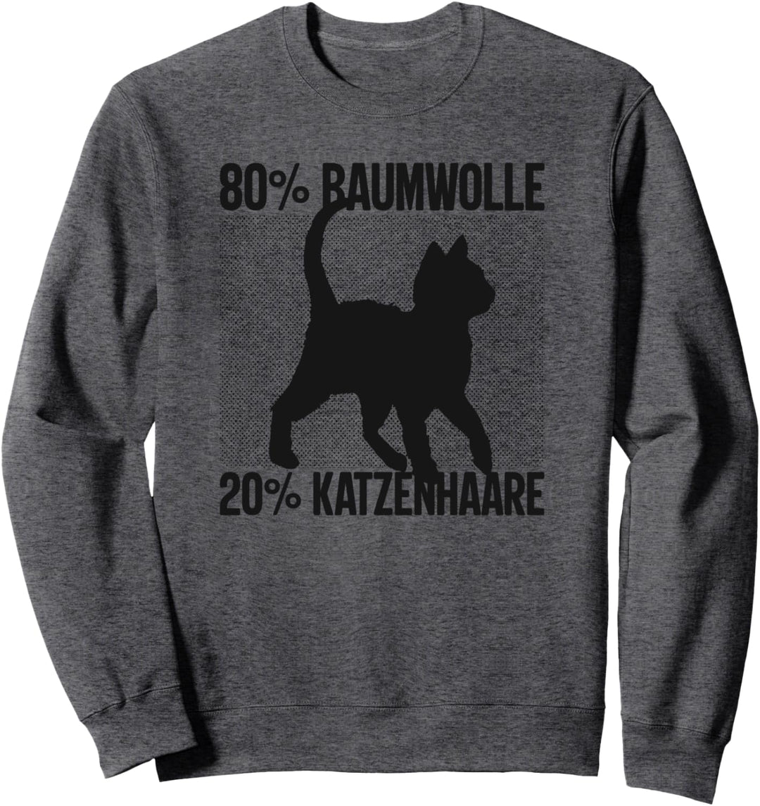 Baumwolle kann jeder - lustiger Katzenhaar Spruch - Katzen Sweatshirt